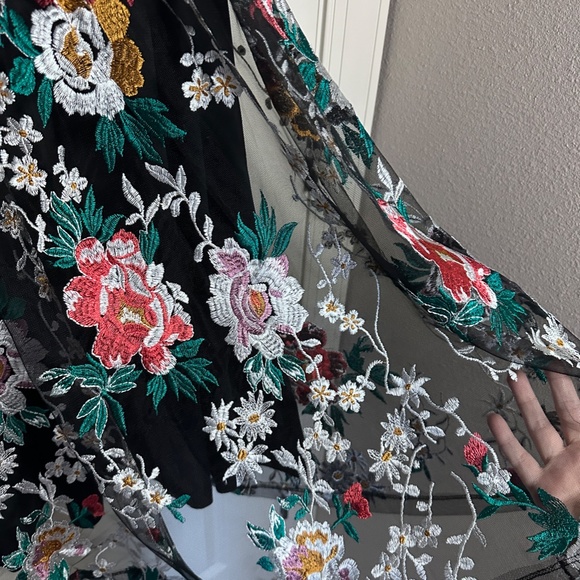 TORRID Midi Embroidered Mesh Dress NWOT - Picture 7 of 9